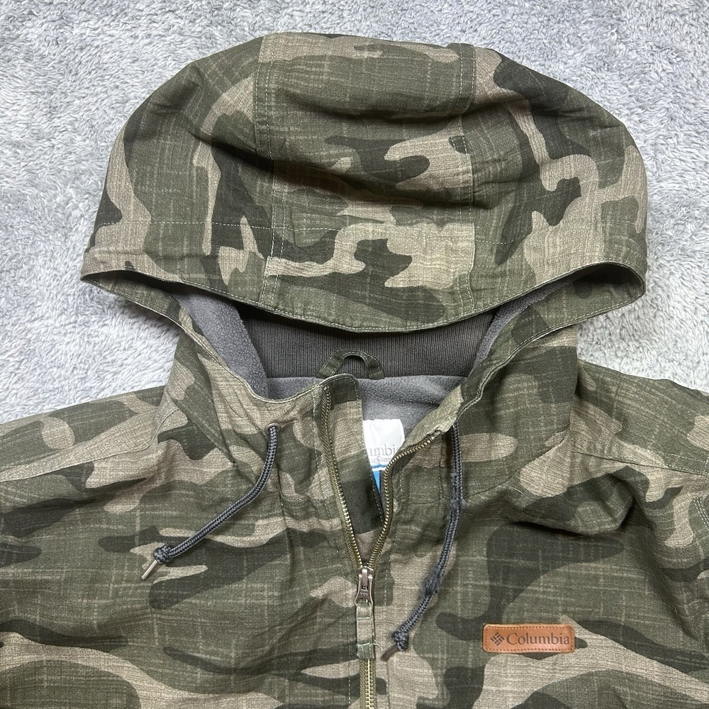 Columbia Loma Vista Hooded Jacket Mens L‎ Camo Camouflage Hunting *TINY HOLES - Picture 10 of 16